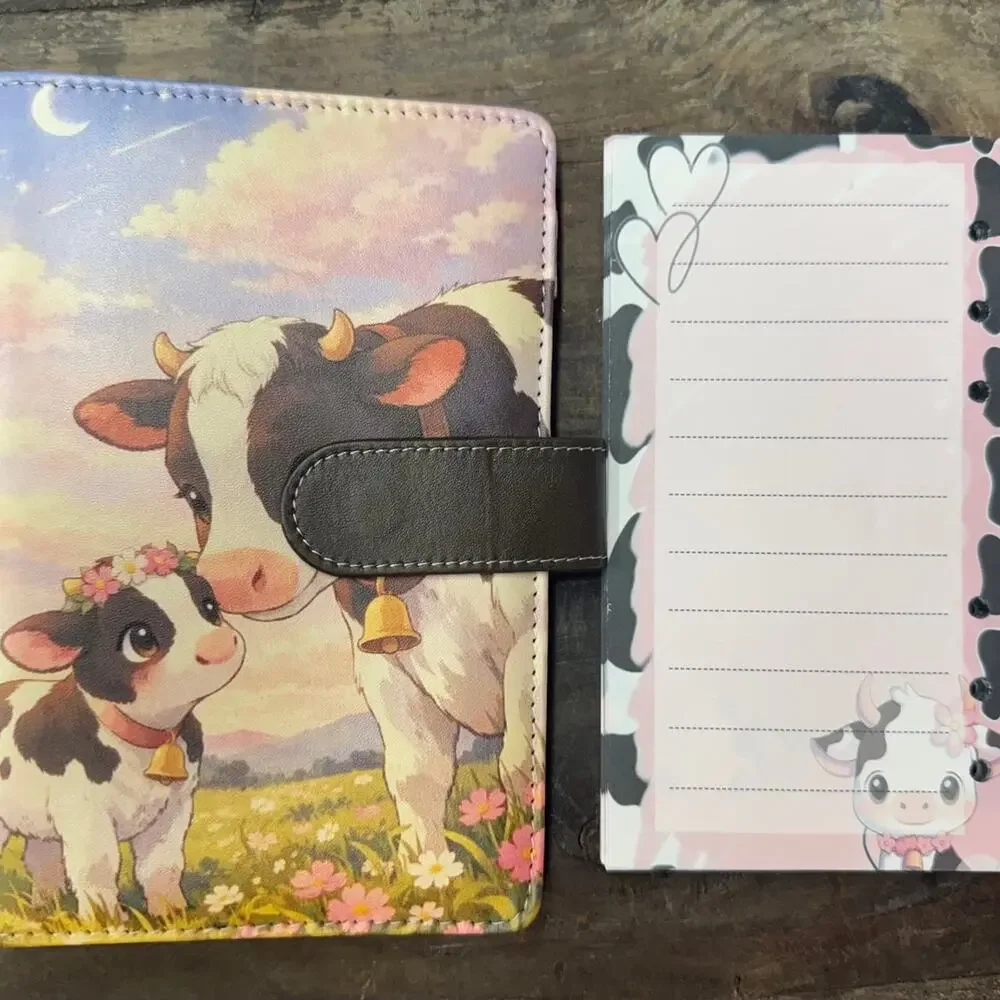 Cow A6 6 Ring Binder & Paper